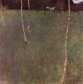 Bauernhausmit Birken Simbolismo Gustav Klimt